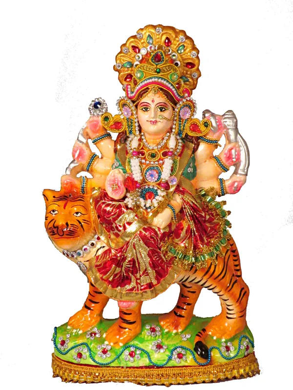 Goddess_Maa_Durga_Devi_Idol_Statue_Sherawali_Mata_Rani_Spiritual_Puja_Vastu_Showpiece_Figurine