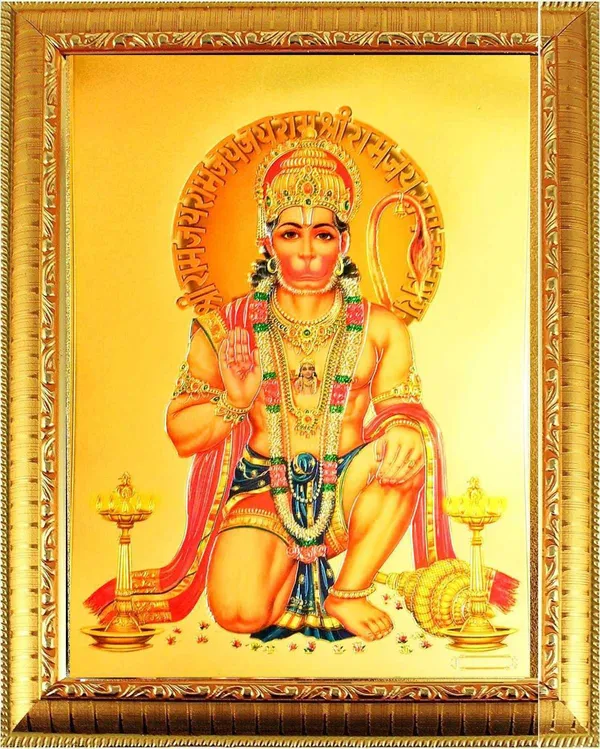 Photo_&_Frame_Bajrang_Bali_Hanuman_Ji_God