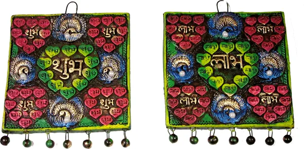 Terracotta_Shubh_Labh_Wall_Hanging_For_Door_And_Home_Decor_Decorative_Showpiece_-_17_Cm_(Terracotta,_Multicolor)