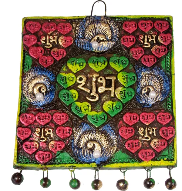 Terracotta_Shubh_Labh_Wall_Hanging_For_Door_And_Home_Decor_Decorative_Showpiece_-_17_Cm_(Terracotta,_Multicolor)