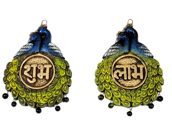 Premium_Quality_Handmade_Terracotta_Peacock_Shubh_Labh_Wall_Hanging_For_Home_Decor_Decorative_Showpiece_-_18_Cm_(Terracotta,_Multicolor)