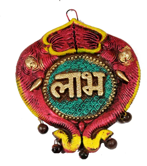 Premium_Quality_Handmade_Terracotta_Shubh_Labh_Wall_Hanging_For_Home_Decor_Decorative_Showpiece_-_16_Cm_(Terracotta,_Multicolor)