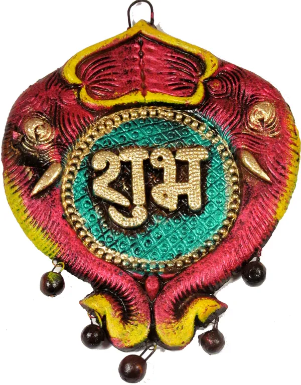 Premium_Quality_Handmade_Terracotta_Shubh_Labh_Wall_Hanging_For_Home_Decor_Decorative_Showpiece_-_16_Cm_(Terracotta,_Multicolor)