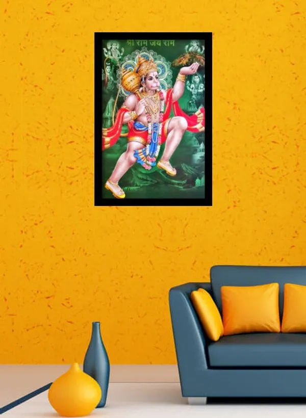Photo_&_Frame_Hanuman_Ji___|_Bajrang_Bali_Hanuman_Ji_God_Photo_With_Frame_For_Pooja|Big_Size_Photo_|