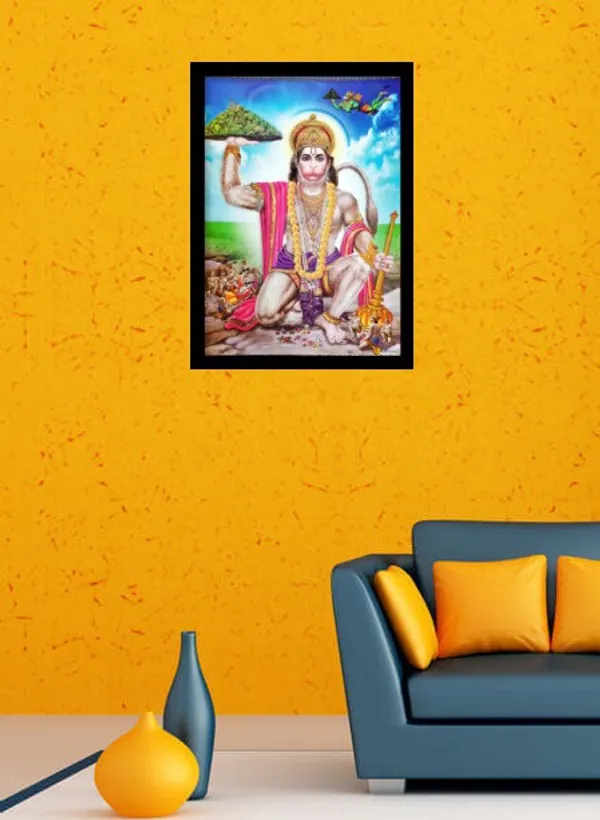 Photo_&_Frame_Hanuman_Ji___|_Bajrang_Bali_Hanuman_Ji_God_Photo_With_Frame_For_Pooja|Big_Size_Photo_|_God___(_35_X_24.5_Cm_)
