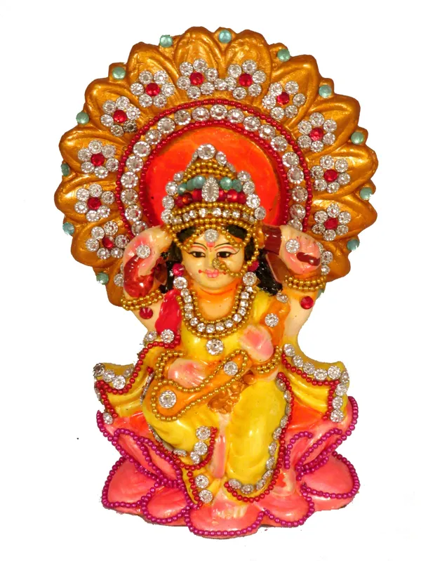 Terracotta_Saraswati_Mata_Murti_Saraswati_Murti_Saraswati_Idol_Decorative_Showpiece_-_13_Cm_(Terracotta,_Multicolor)