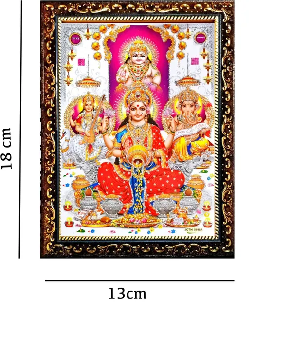 Photo_&_Frame_Laxmi_Ganesh_Saraswati_With_Kuber_Ji