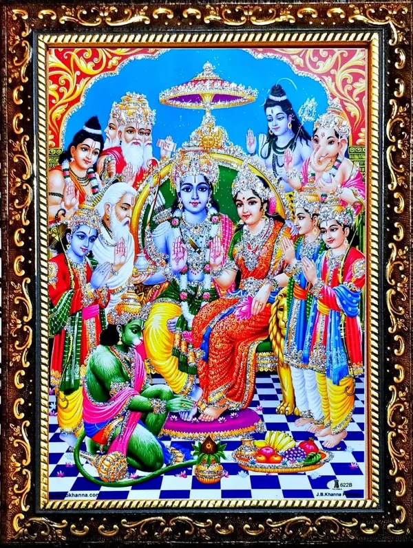 Photo_&_Frame_Digital_Art_Ram_Darbar___|_God__s_|_Hindu_God_Photo_|_Bhagwan_Photo_|_Small_Size_Photo_Of_7X_5_Inch