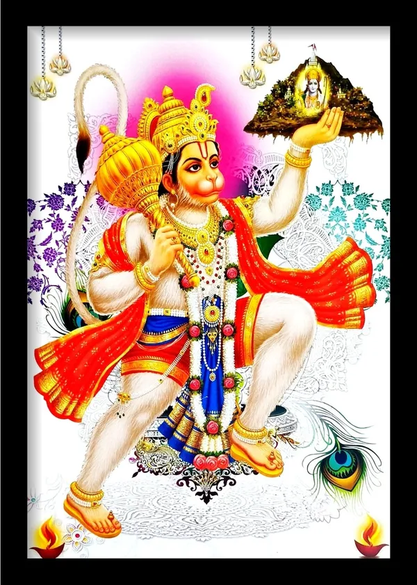 Photo_&_Frame_Big_Size_Poster_Of_Hanuman_Ji_With_Frame_(48_X_34_Cm_)|_God__s_|_Hindu_God_Photo_|_Bhagwan_Photo