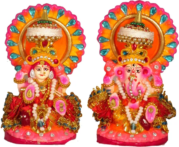 Terracotta_Laxmi_Ganesh_Murti_/_Clay_Laxmi_Ganesh_Idol_Decorative_Showpiece_-_12_Cm_(Terracotta,_Multicolor)