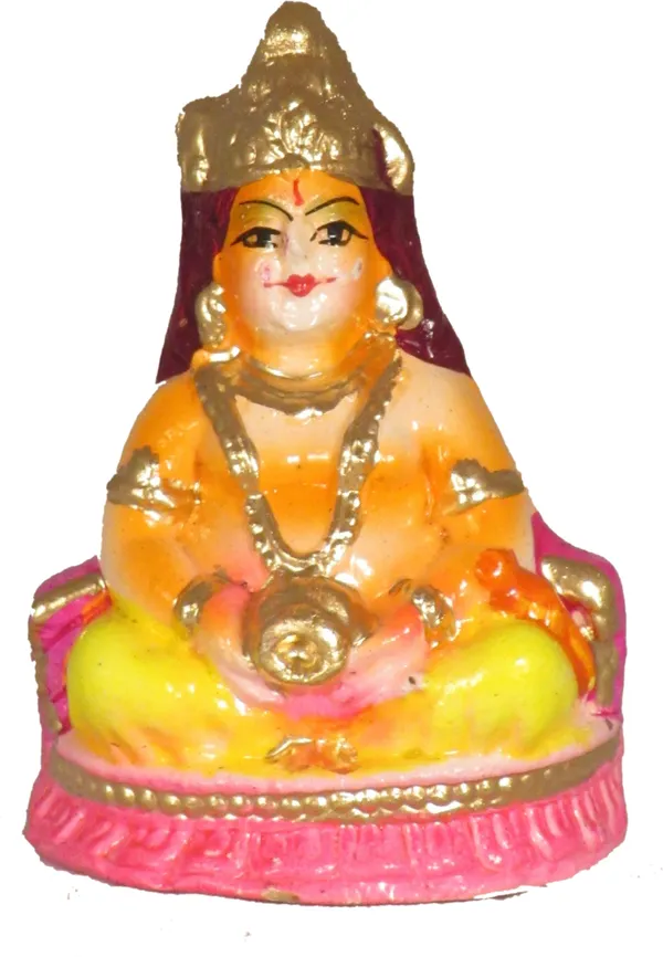 Terracotta_Kuber_Ji_Murti_|_Kuber_Statue_Decorative_Showpiece_-_9_Cm_(Terracotta,_Multicolor)
