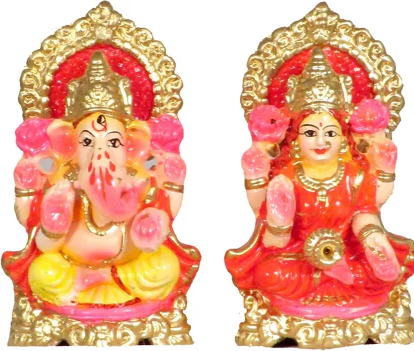Laxmi_Ganesh_Idol_|_Ganesh_Laxmi_Ji_Idol_For_Diwali_Decorative_Showpiece_-_17_Cm_(Terracotta,_Multicolor)