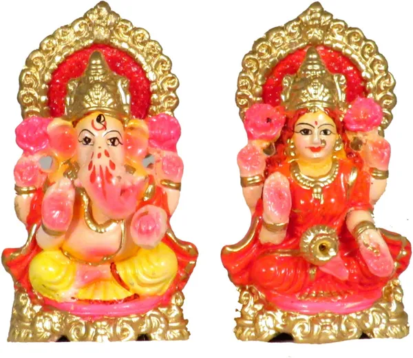Laxmi_Ganesh_Idol_|_Ganesh_Laxmi_Ji_Idol_For_Diwali_Decorative_Showpiece_-_17_Cm_(Terracotta,_Multicolor)