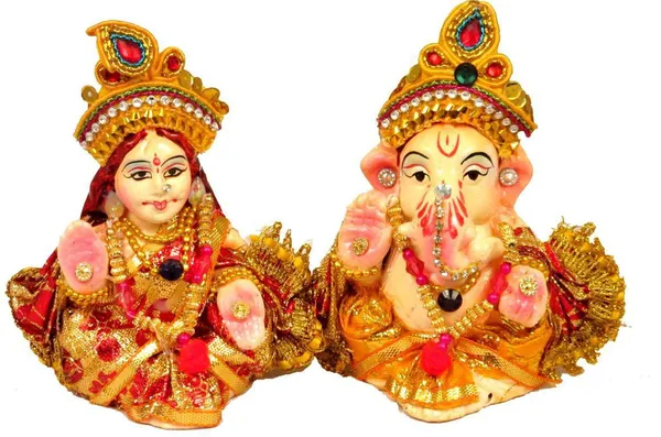 Terracotta_Laxmi_Ganesh_Murti_/_Clay_Laxmi_Ganesh_Idol_Decorative_Showpiece_Decorative_Showpiece_-_7.5_Cm_(Clay,_Multicolor)