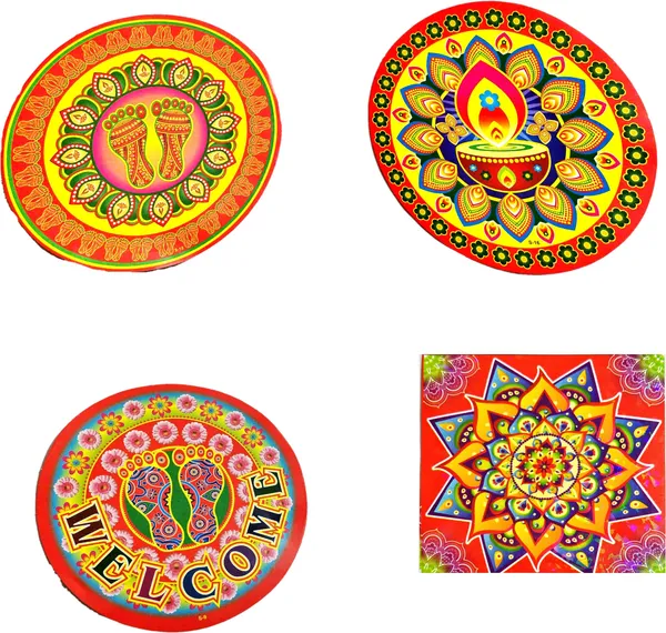 10.16_Cm_Rangoli_Sticker_For_Home_Self_Adhesive_Sticker_(Pack_Of_4)