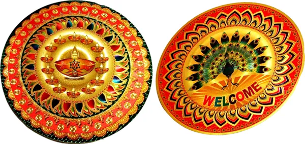 25.4_Cm_Gold_Foil_Embossed_Rangoli_Sticker_For_Home_Self_Adhesive_Sticker_(Pack_Of_2)