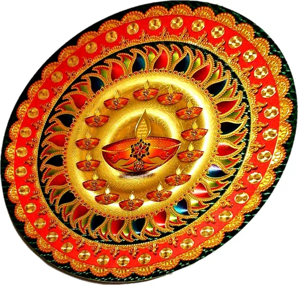 25.4_Cm_Gold_Foil_Embossed_Rangoli_Sticker_For_Home_Self_Adhesive_Sticker_(Pack_Of_2)