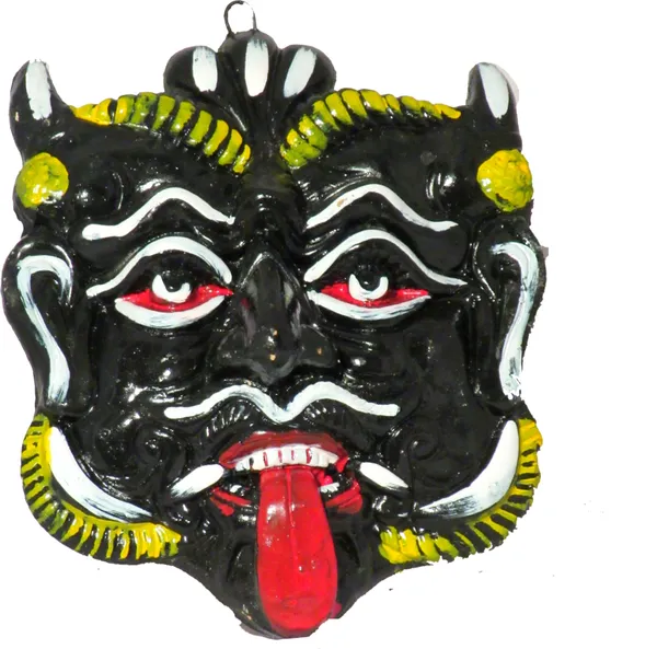 Mahakal_Face_Mask_Wall_Hanging_-19_Cm_Decorative_Showpiece_-_19_Cm_(Terracotta,_Multicolor)