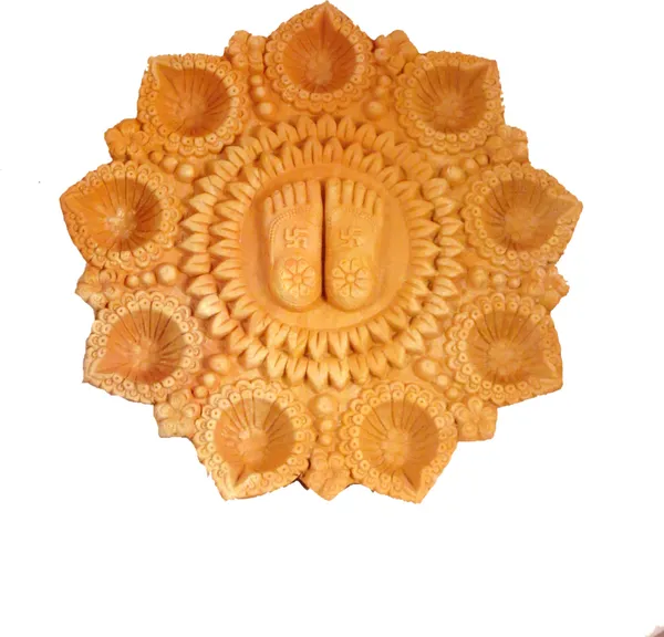 Handmade_Decorative_Diya_Thali_Set_For_Diwali,_Navratri,_Dussehra,_Puja,_Festival,_(Pack_Of_9)_Table_Diya_Set_(Height:_9_Inch)