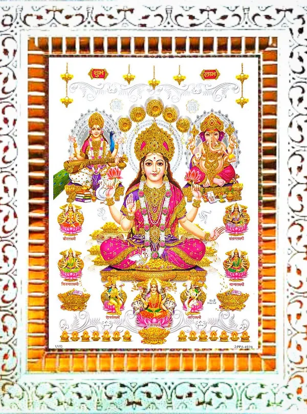 Photo_&_Frame_Ashta_Laxmi_With_Laxmi_Ganesh_Saraswati_Ji