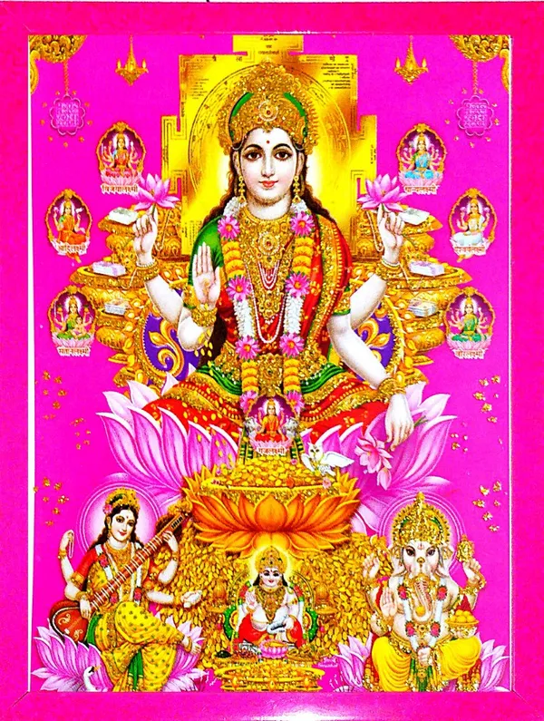 Photo_&_Frame_Ashta_Laxmi_With_Laxmi_Ganesh_Saraswati_Ji