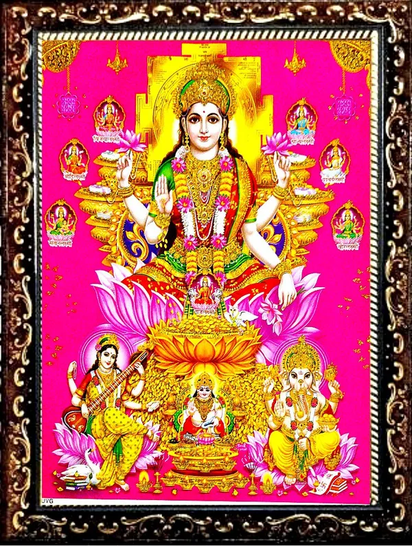 Photo_&_Frame_Ashta_Laxmi_Ji_With_Saraswati_Ji_Kuber_Ji_And_Ganesh_Ji