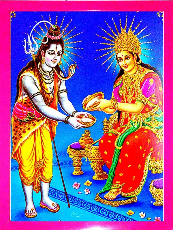 Photo_&_Frame_Annapurna_Ji_With_Shiv_Ji_|_Annapurna_Mata