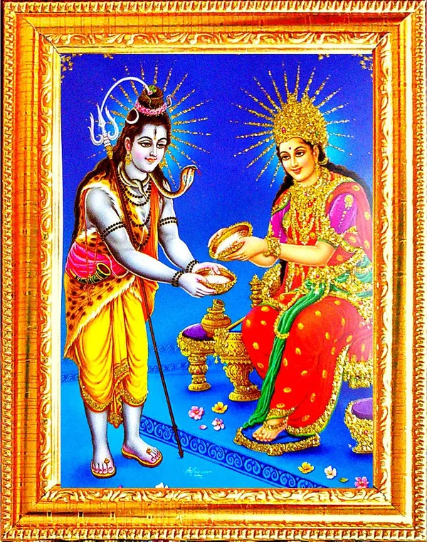 Photo_&_Frame_Annapurna_Ji_With_Shiv_Ji_|_Annapurna_Mata