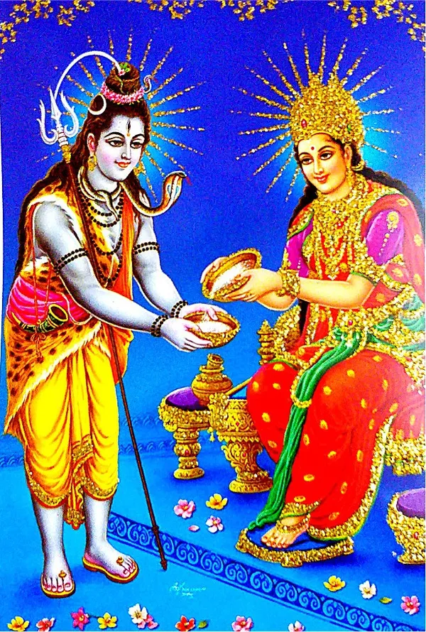 Photo_&_Frame_Annapurna_Ji_With_Shiv_Ji_|_Annapurna_Mata