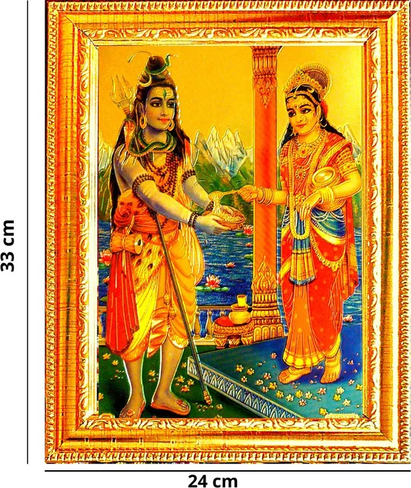 Photo_&_Frame_Annapurna_Ji_With_Shiv_Ji_|_Maa_Annapurna_|_Hindu_God_&_Goddess