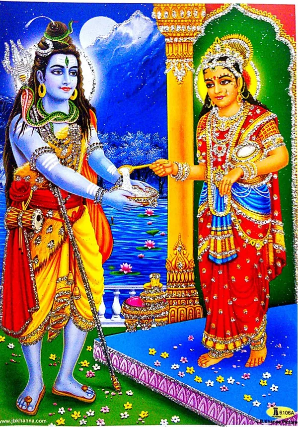 Photo_&_Frame_Annapurna_Ji_With_Shiv_Ji_|_Annapurna_Mata