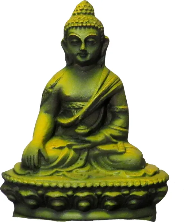 Buddha_Statue_For_Home_Decor_Decorative_Showpiece_-_10_Cm_(Terracotta,_Green)