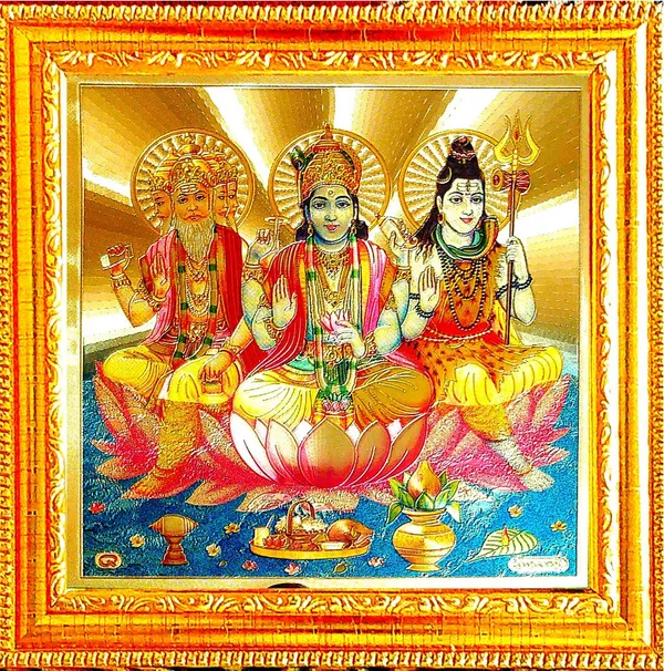 Photo_&_Frame_Brahma_Vishnu_Mahesh___|_Shiv_Ji_|_Vishnu_Ji_|_Brahma_Ji