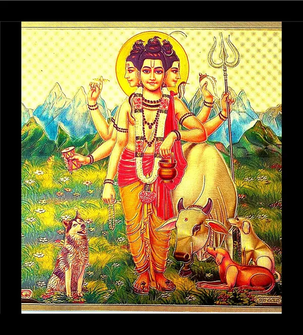 Photo_&_Frame_Dattatreya_God_|_Divine_Trinity_|_Brahma_|_Vishnu_|_Siva