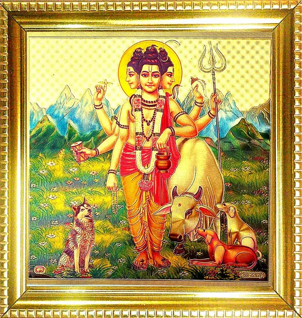 Photo_&_Frame_Dattatreya_God_|_Divine_Trinity_|_Brahma_|_Vishnu_|_Siva