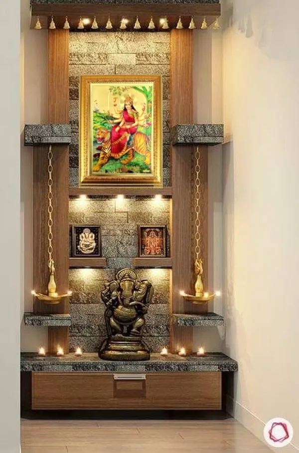 Photo_&_Frame_Gold_Foil_Embossed_Durga_Maa