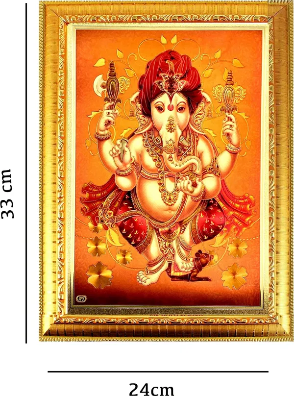 Photo_&_Frame_Gold_Foil_Embossed_Ganesh