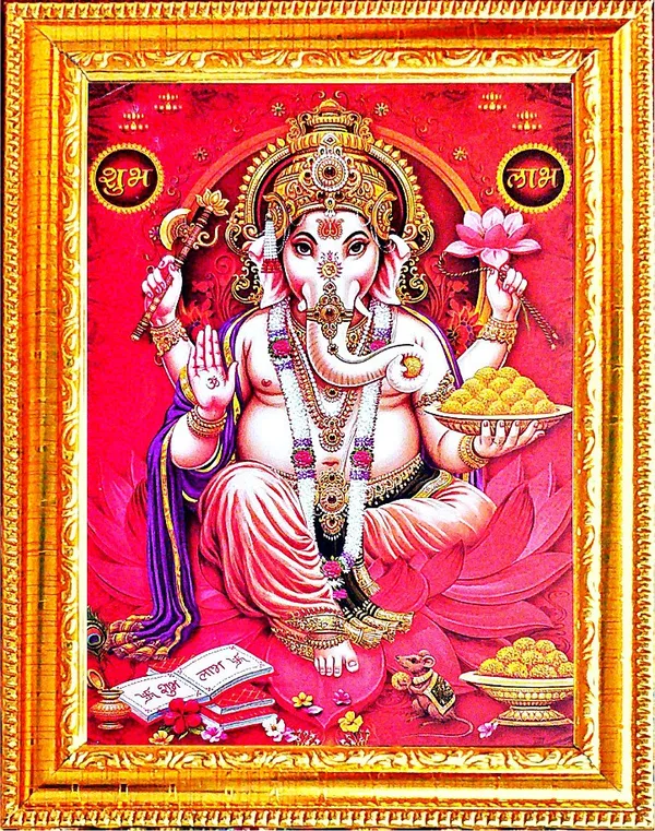 Photo_&_Frame_Ganesha___|_Ganesha_Ji_|_For_Pooja