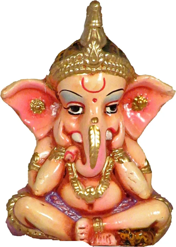 Ganesh_Idol_For_Pooja_Room_|_Terracotta_Ganesh_Idol_Decorative_Showpiece_-_9_Cm_(Clay,_Multicolor)