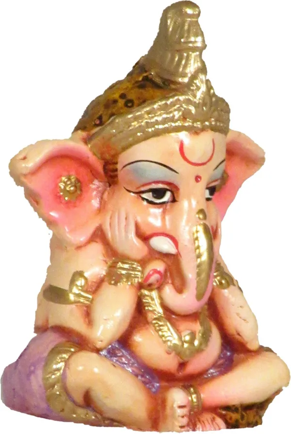 Ganesh_Idol_For_Pooja_Room_|_Terracotta_Ganesh_Idol_Decorative_Showpiece_-_9_Cm_(Clay,_Multicolor)