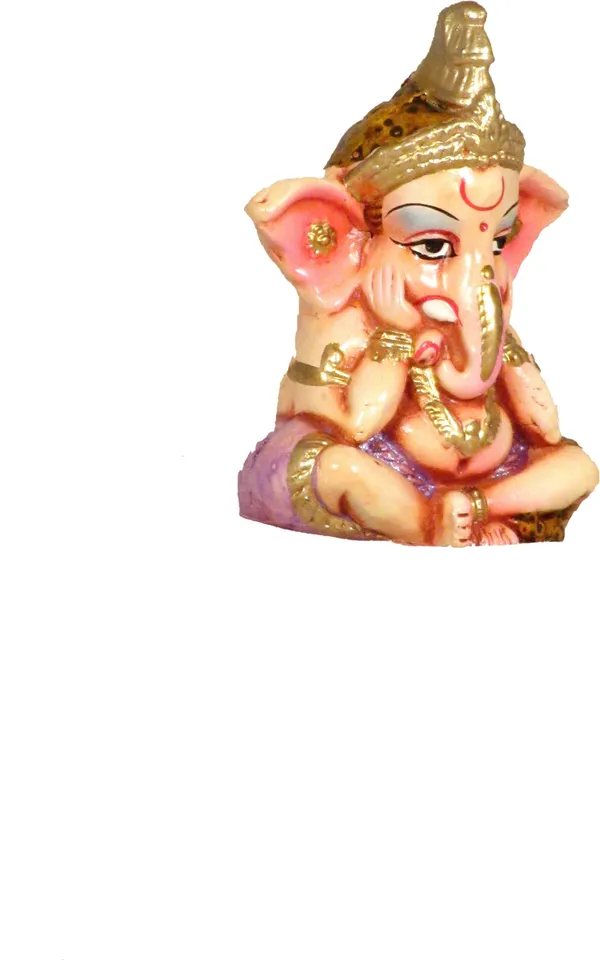 Ganesh_Idol_For_Pooja_Room_|_Terracotta_Ganesh_Idol_Decorative_Showpiece_-_9_Cm_(Clay,_Multicolor)