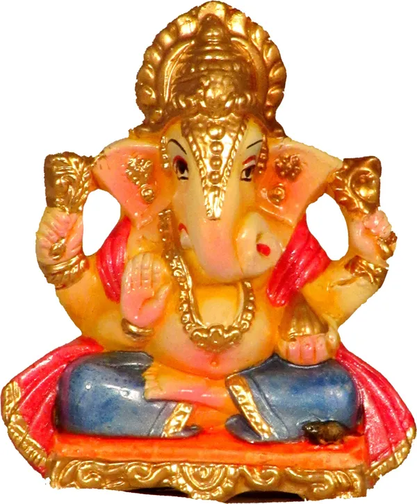 Ganesh_Murti_For_Car_Dashboard_Office_&_Home_Decor,_Idol_For_Gift_Decorative_Showpiece_-_9.5_Cm_(Clay,_Multicolor)