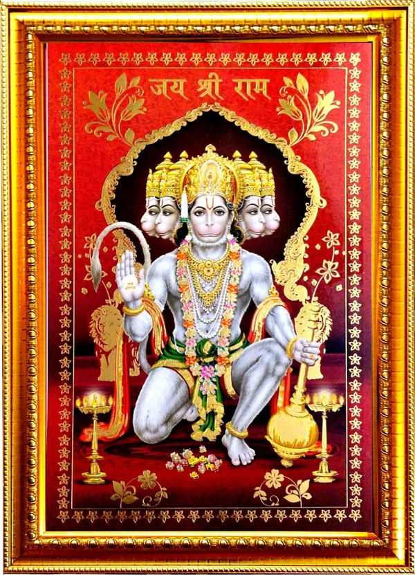 Photo_&_Frame_Hanuman_Ji___(_35_X_24.5_Cm_)
