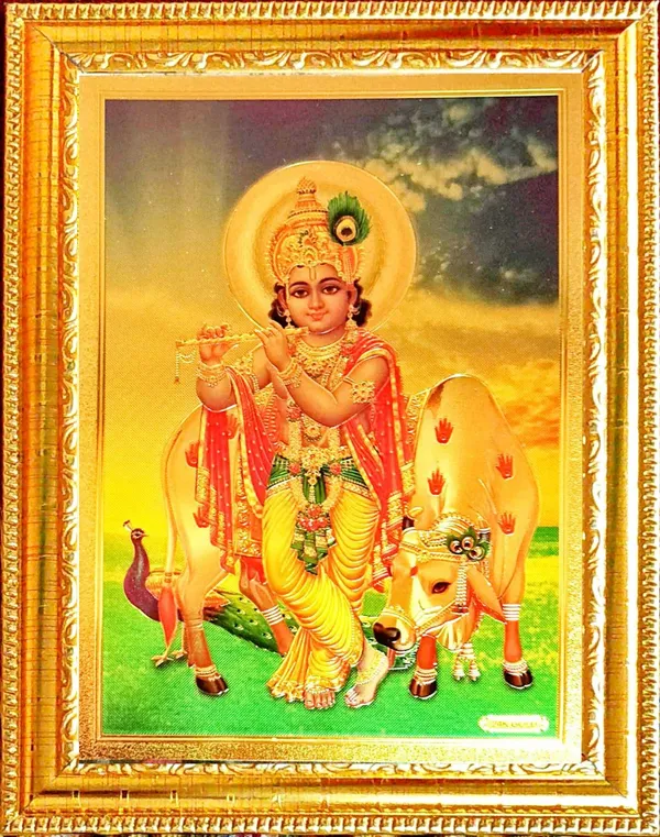 Photo_&_Frame_Bal_Krishna___Small_Size_(_7_X_5_Inch)