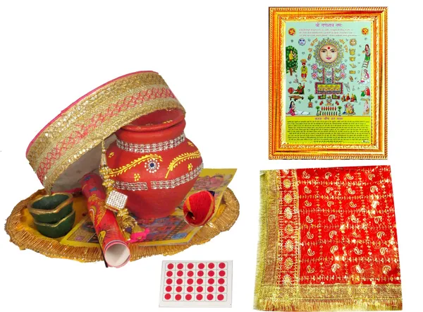 Photo_&_Frame_Karwa_Chauth_Thali_Set_With_Full_Size_Chunni_And_Karwachuth___|_Karwachauth_Pooja_Thali_Set_Silver_Plated_(11_Pieces,_Multicolor)