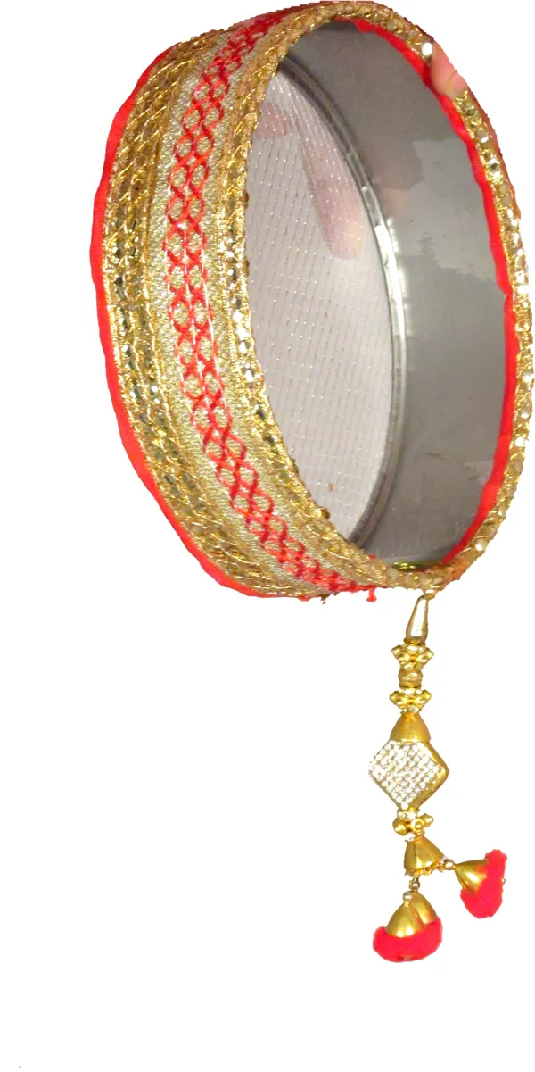 Karwa_Chauth_And_Ahoi_Thali_Set_With_Full_Size_Chunni_Silver_Plated_(14_Pieces,_Multicolor)