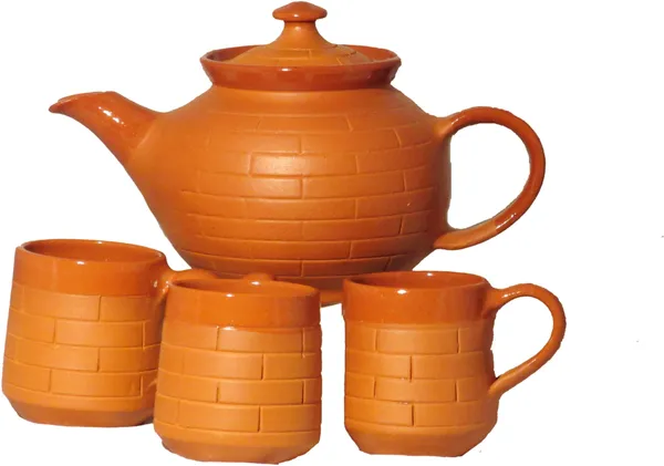 Pack_Of_7_Terracotta_Terracotta_Cup_And_Kettle_Set_(Brown,_Cup_Set)