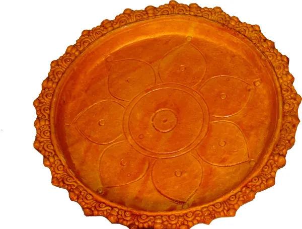 9_Inch_Terracotta_Karwa_Chauth_Thali_And_Ahoi_Ashtami_Thali_With_Glass_For_Pooja_Terracotta_(8_Pieces,_Multicolor,_Red)