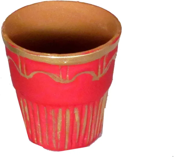 9_Inch_Terracotta_Karwa_Chauth_Thali_And_Ahoi_Ashtami_Thali_With_Glass_For_Pooja_Terracotta_(8_Pieces,_Multicolor,_Red)