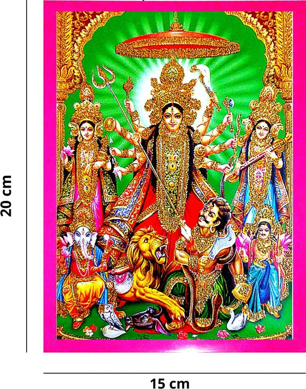 Photo_&_Frame_Laxmi_Ji,_Durga_Mata_&_Kali_Maa,_Saraswati_Ji_With_Mahishasura|_Goddess